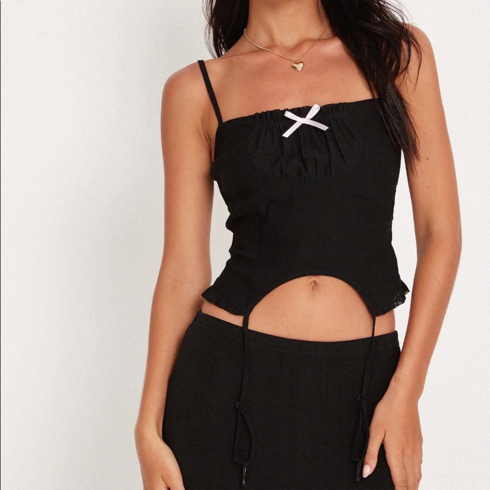 Motel Rocks Bow Corset Top - Picture 10 of 11